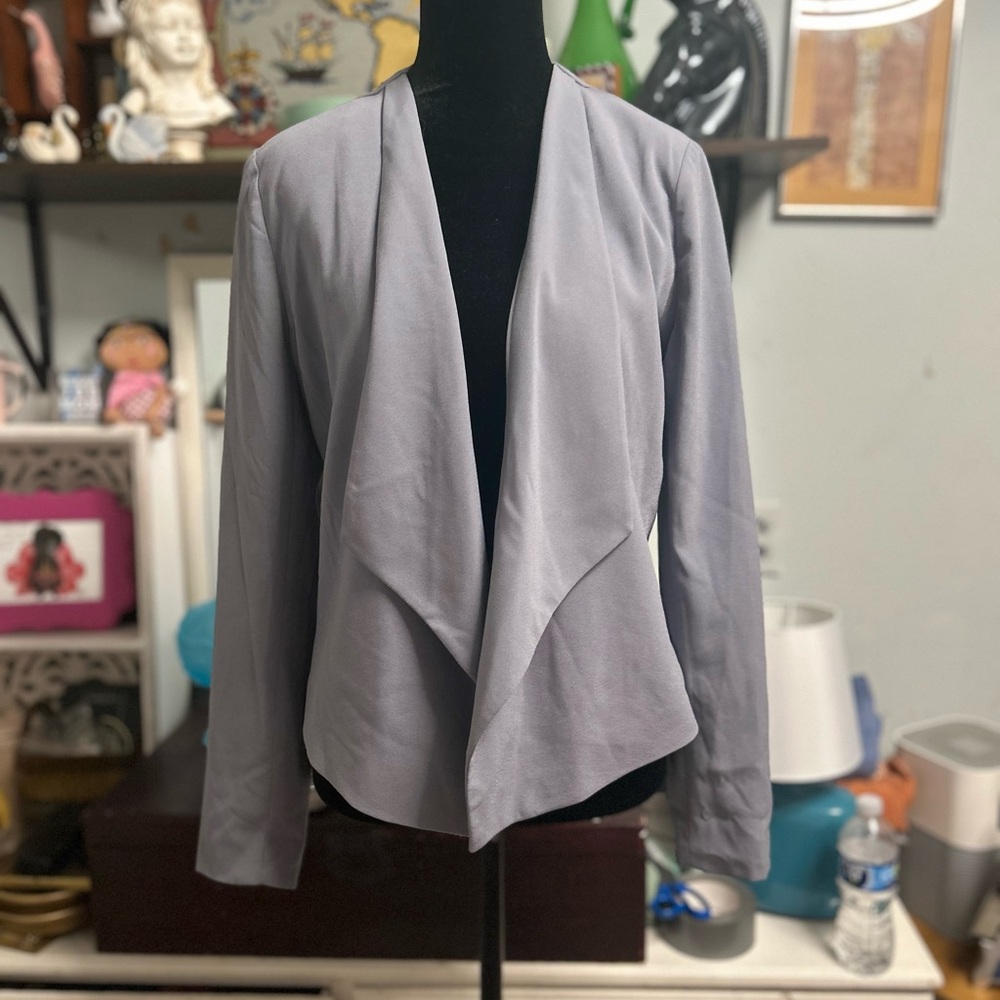 Banana Republic Women's Soft Gray Open Blazer